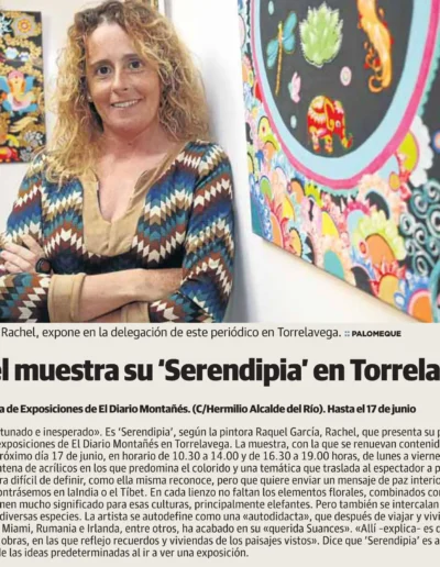 NOTICIAS-PRENSA-RAQUEL GARCIA-EXPOSICIONES-TORRELAVEGA